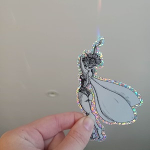 Glitzernder Pixie Sticker