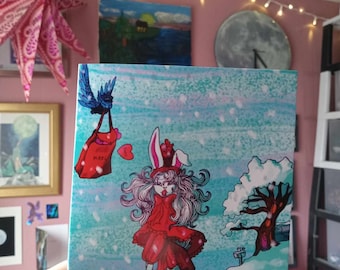 Valentines Bun - Adorable Blank Valentine Card