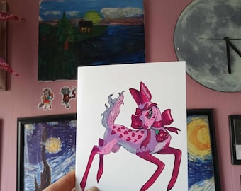 Coquette Doe - Blank Greeting Card