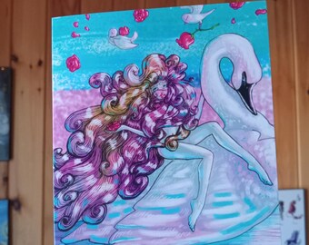 Venus of the Swan - Blank Greeting Card for Valentines Day, Anniversaries, and Special Occasions