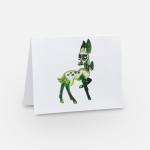 Lucky Shamrock Fawn - Carte de vœux pour la Saint-Patrick ou les occasions spéciales