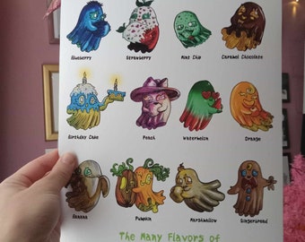 The Many Flavors of Ghosts - Art Print
