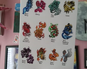 The Many Flavors of Mermaids - Sticker Sheet