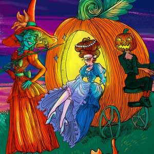 Spookachtige Assepoester - Halloween Art Print