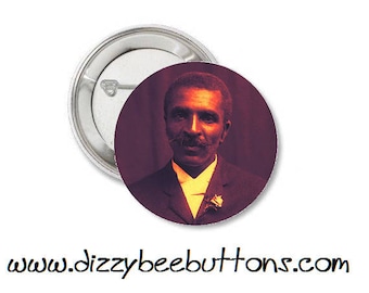 George Washington Carver 1.25" or 1.5" Pinback Button Keychain Magnet - Historical Figures - Civil Rights Hero