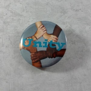Unity and diversity - 1.25&quot; or 1.5&quot; - pinback button - magnet - keychain