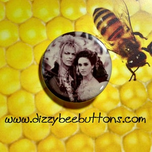 Labyrinth movie Jareth and Sarah at the Ball - 1.25&quot; or 1.5&quot; - Button - Magnet - Keychain - 80&#39;s classics - David Bowie - King Jareth