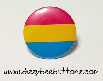 Pansexual Pride - 1.25" or 1.5" - Pinback button - Magnet - Keychain - Sexuality - LGBTQIA - Polyamory - Polyamorous - Pansexuality