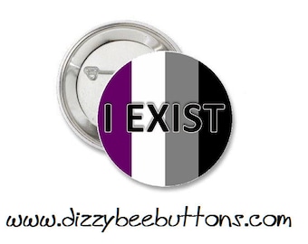 Asexual Pride Pinback Button Magnet Keychain LGBTQIA Lesbian Gay Bisexual Transgender Queer Ace Gay Pride Asexual