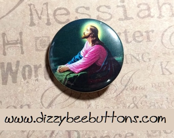 Classic Painting of Christ - Pinback Button - Magnet - Keychain - Inspirational - Christian Living - Religious - Prayer -
