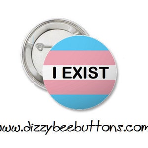 Transgender Pride Pinback Button Magnet Keychain LGBTQIA Lesbian Gay Bisexual Transgender Queer Ace Gay Pride image 1