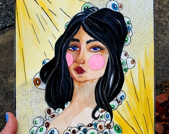 Theia Watercolor Painting 9in x 12in