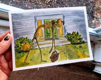 Lonely Pumpkin on Halloween painting