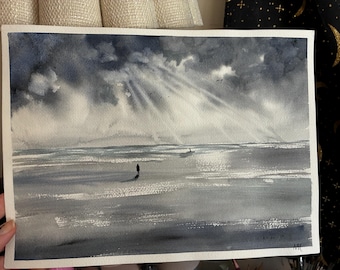 Beach Souls, watercolor