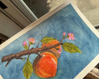 Summer Peaches, Watercolor