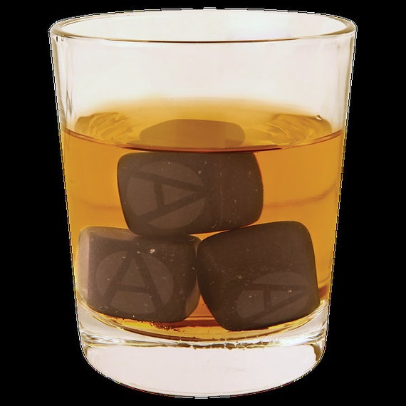 Whiskey Stone Set with Velvet Bag | Personalized Whiskey Stones | Engraved Stones | Custom Chilling Stones | Home Bar | Groomsmen Gifts