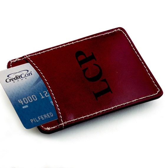 Personalized Double Money Clip Credit Card Holder