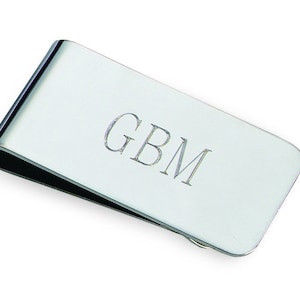 Silver-Plated Money Clip for Men | Engraved Money Clip | Affordable Gifts for Groomsmen | Customized Gifts for Men | Free Personalization