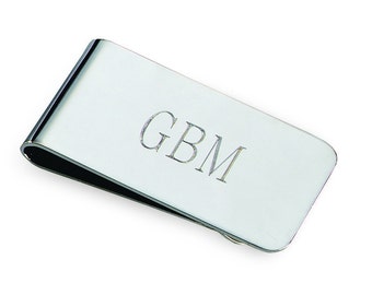 Silver-Plated Money Clip for Men | Engraved Money Clip | Affordable Gifts for Groomsmen | Customized Gifts for Men | Free Personalization
