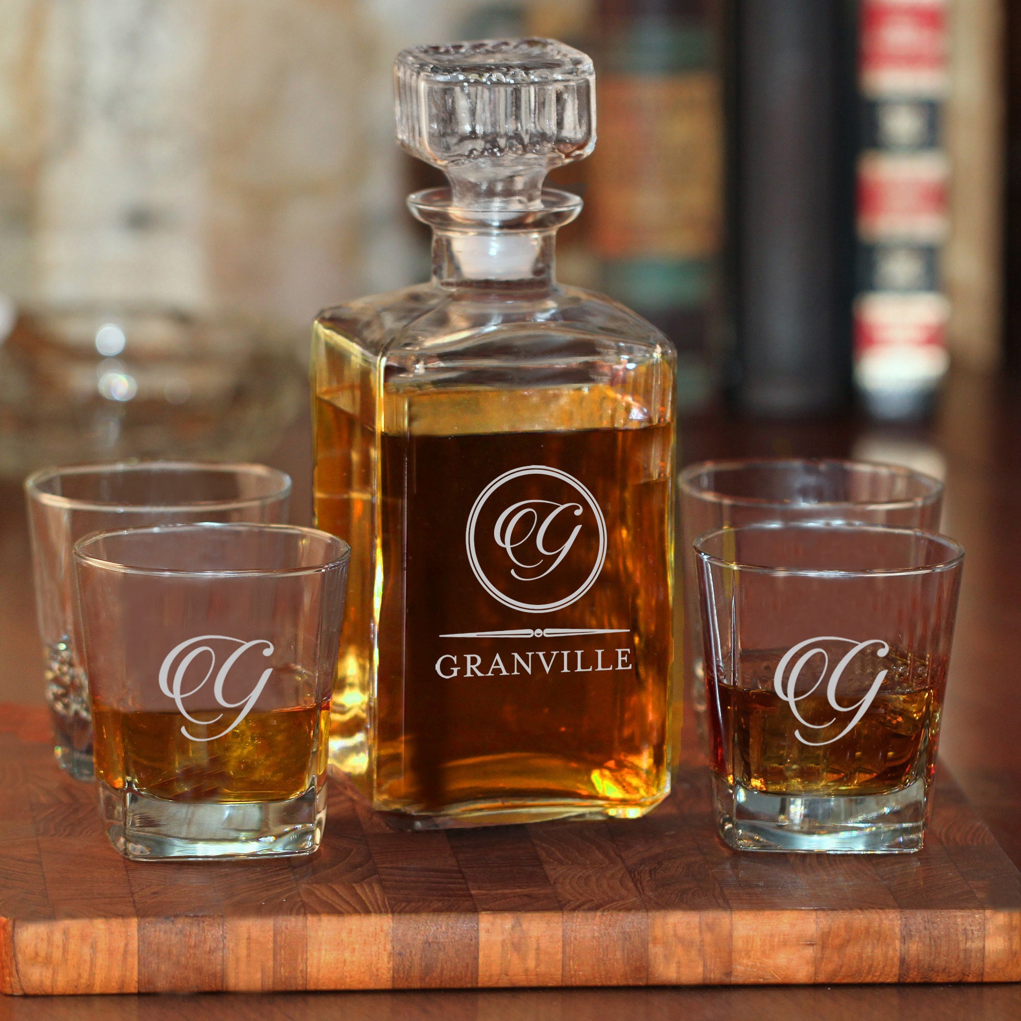 personalized whiskey glasses and decanter personalized whiskey glasses and decanter