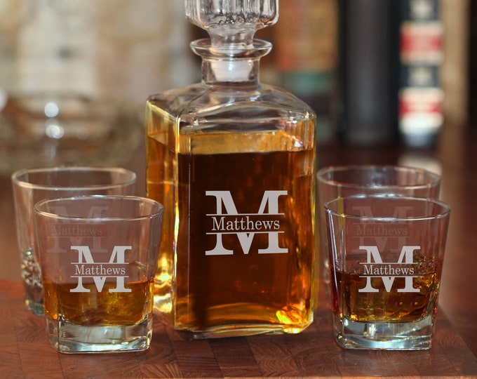 Engraved Retirement Leaving Gift Personalised Paris Cut Crystal Whisky Decanter