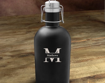 Beer Growler - 64 oz. | Personalized Growler | Groomsmen Gift | Custom Beer Growler |