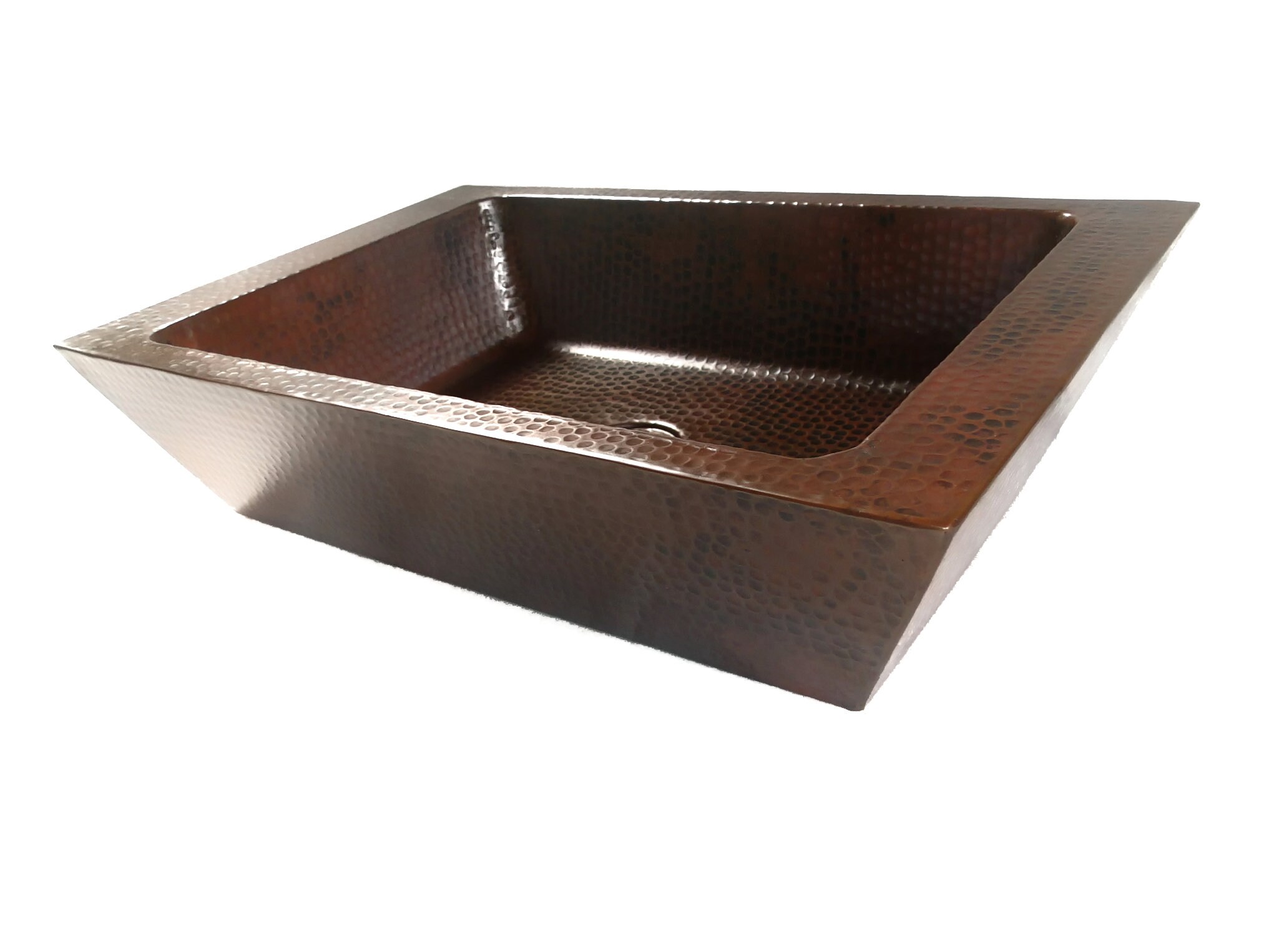 KIRO in Cafe Viejo - Rectangular Vessel Bathroom Copper Sink