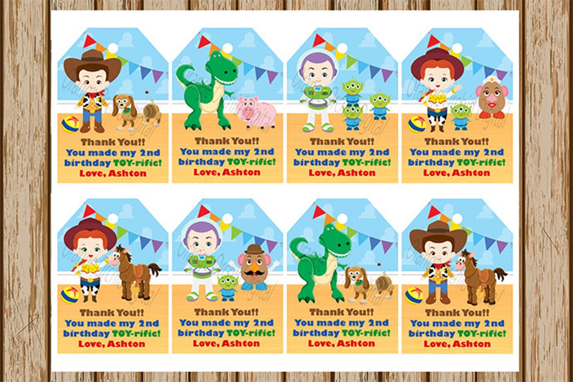 Toy Story Gift Tags Toy Story Birthday Party Jessie Woody Etsy