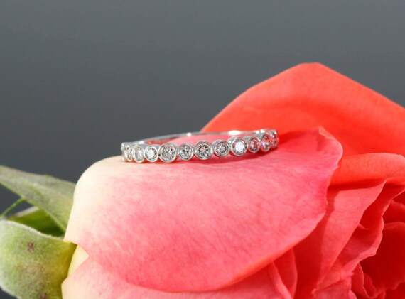 Damas Flor Anillo de oro anillo de desgaste Fiesta Boda Talla S = 18 joyas perfecto