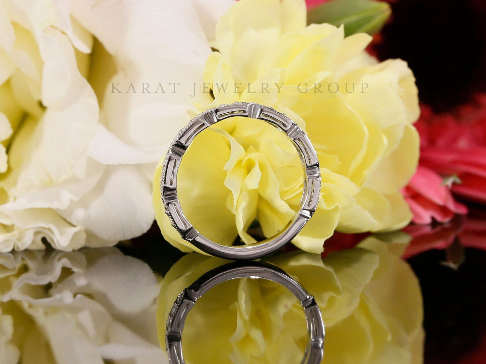 Antique Diamond Wedding Ring Style White Gold Ring. Stacking Etsy