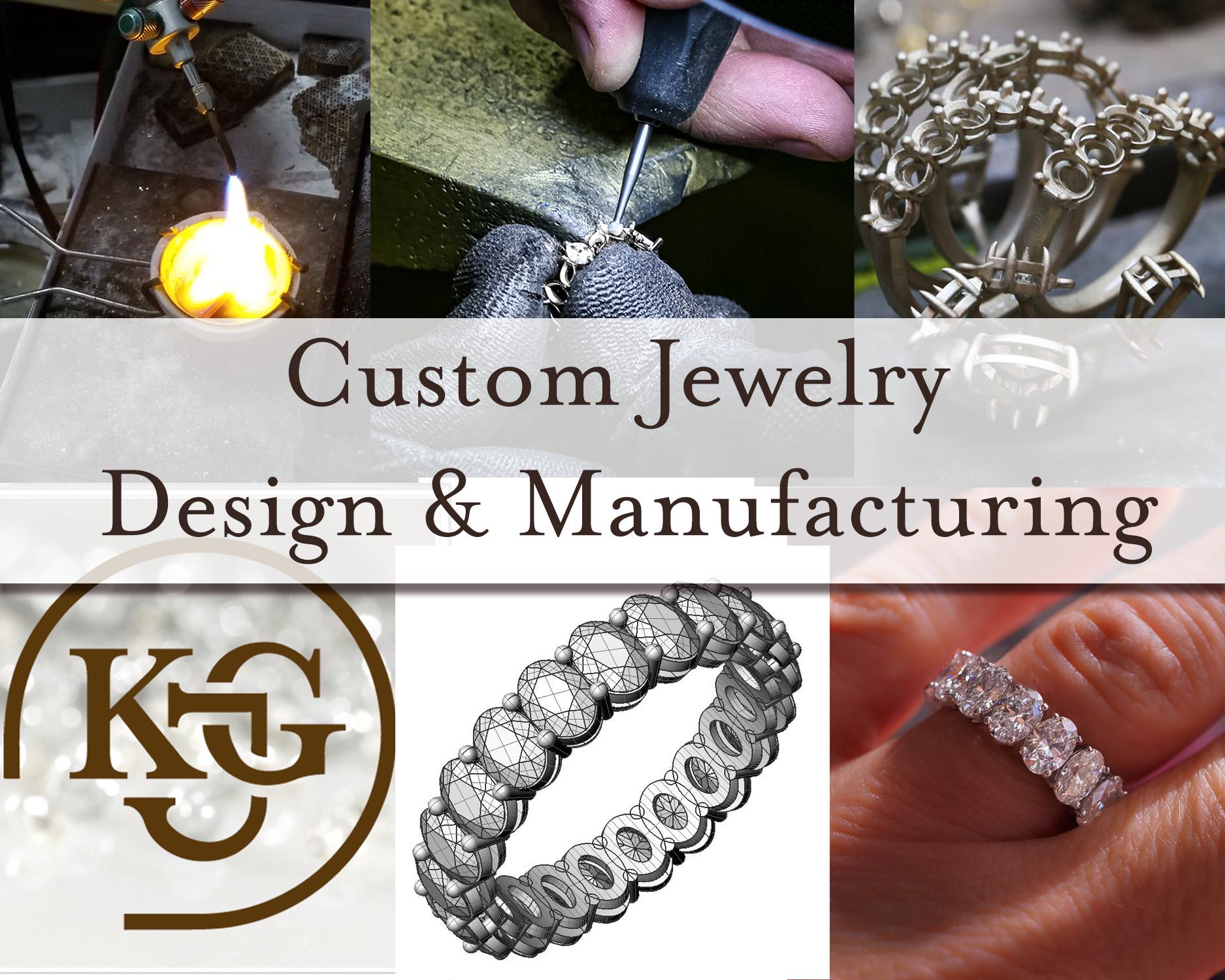 14k Yellow Gold Diamond Eternity Wedding Band - Three Row Pave - Etsy