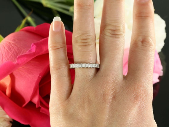 Blue nile emerald cut eternity band deals
