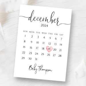 Editable Pregnancy Announcement, Custom Baby Announcement, Birth Announcement Calendar, Gender Reveal, Its A Boy, Its A Girl, Social Media