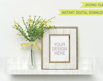 Download Free INSTANT DOWNLOAD FRAME, Wood Frame Mockup, Frame Stock Photography For Print, Beach Frame Mockup, Photoshop Frame, Overlay Frame, Stock Shop PSD Template
