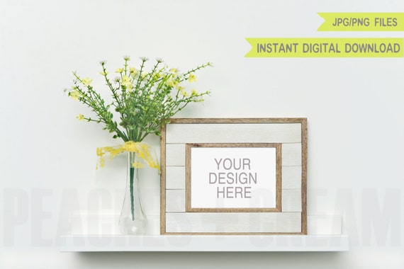 5x7 Frame Mockup Digital Wood Frame Wood Frame Mockup