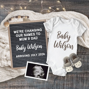 Editable Pregnancy Announcement for Boy or Girl, Baby Announcement Neutral, Birth Announcement for Social Media, Gender Reveal, DIY Due Date