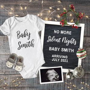 Christmas Pregnancy Announcement, Christmas Baby Announcement for Social Media, Birth Announcement, Digital Gender Reveal, Editable Template