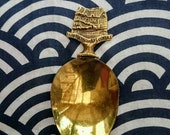 Vintage brass caddy spoon Anne Hathaway 39 s Cottage souvenir Shakespeare memorabilia English tea spoon English vintage caddy spoon UK