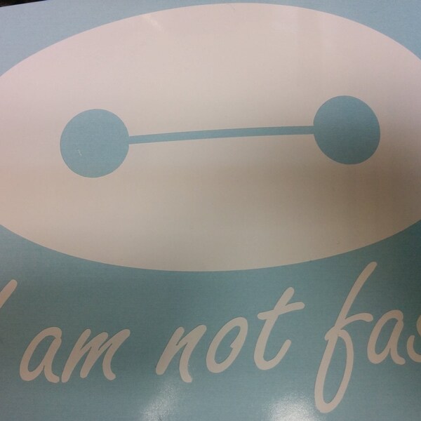 Bamax "I am not fast" window decal