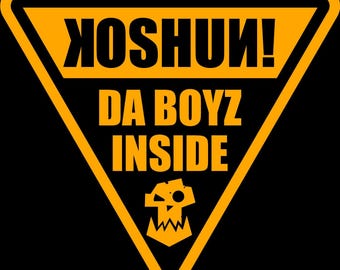 Orky Caution triangle decals