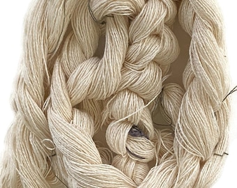 Pre-wound weaving warps, 8/2 ring spun cotton, undyed, in multiple ends and lengths