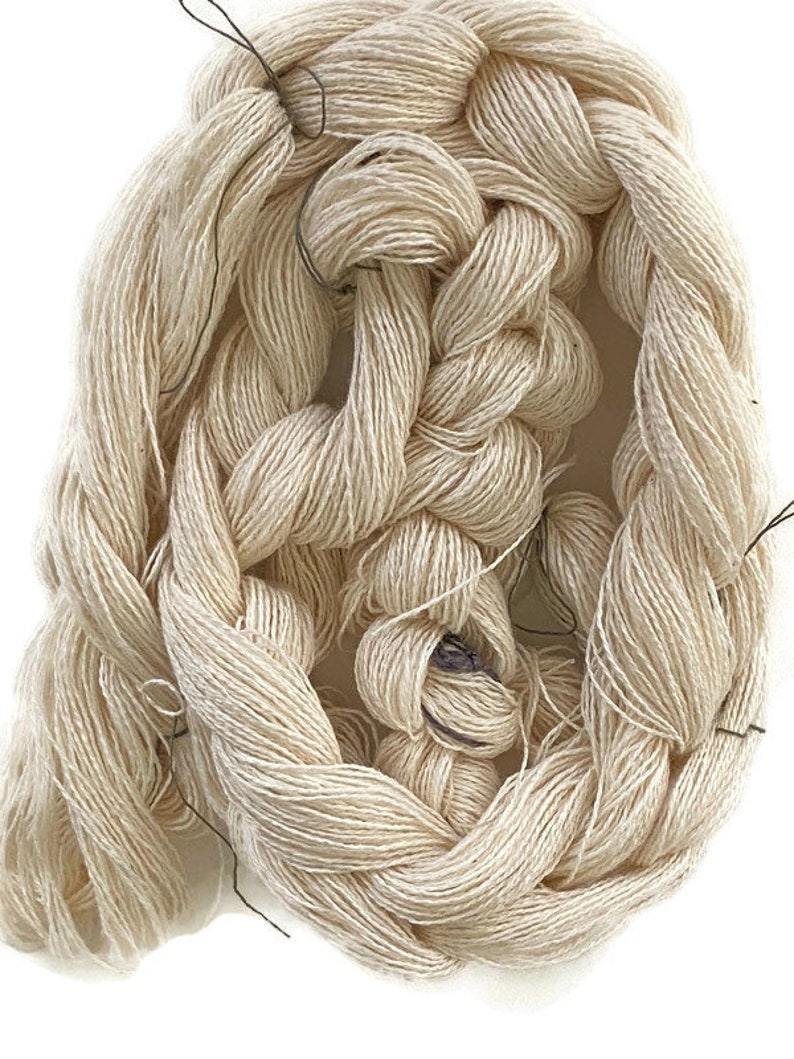 Pre-wound weaving warps, 8/2 ring spun cotton, undyed, in multiple ends and lengths image 1