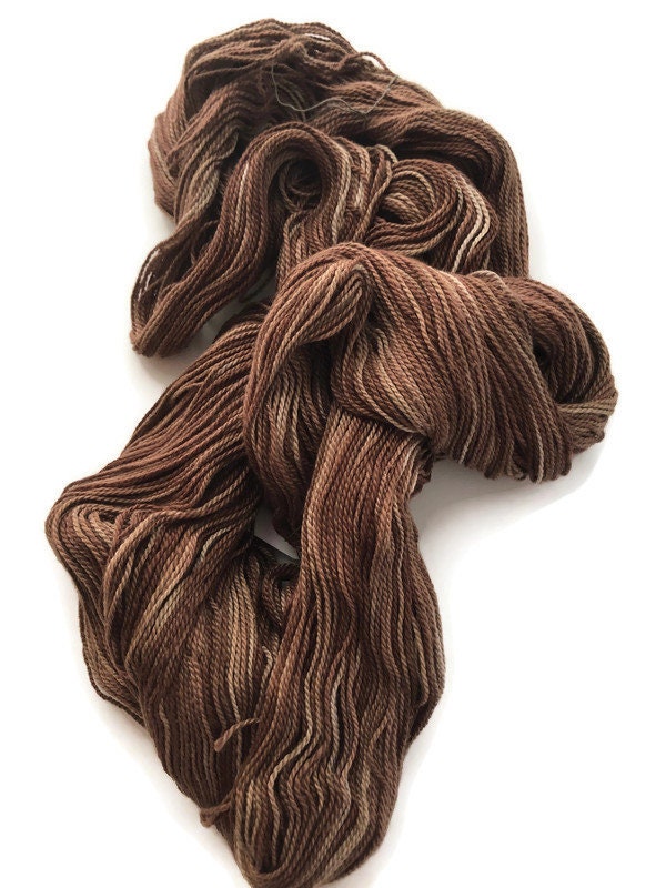 300 Takeout Coffees Later - Hand dyed yarn, light brown cream speckled