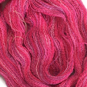 Hand-dyed, cotton and rayon, boucle, 2-ply, in shades of pink and lavender 038 image 4