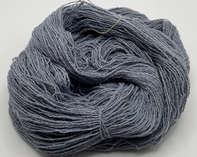 Hand-dyed yarn, 8/2 cotton, 350 yard skeins, lace weight yarn, in tonal shades of medium grey - DY188