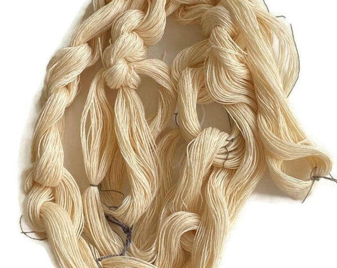 Pre-wound weaving warp, 24/3 cotton, undyed, in multiple lengths and ends