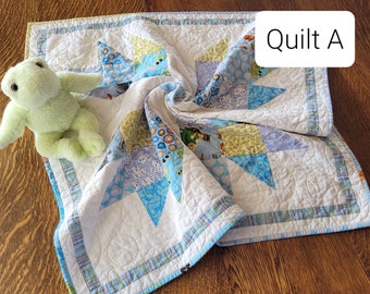 Baby Bear Paw Quilt with Soft Minky Back, Animal Theme