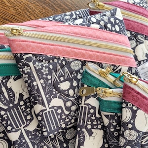 Bolsa acolchada con cremallera para tabletas, libros, maquillaje, gafas, billetera, etc.