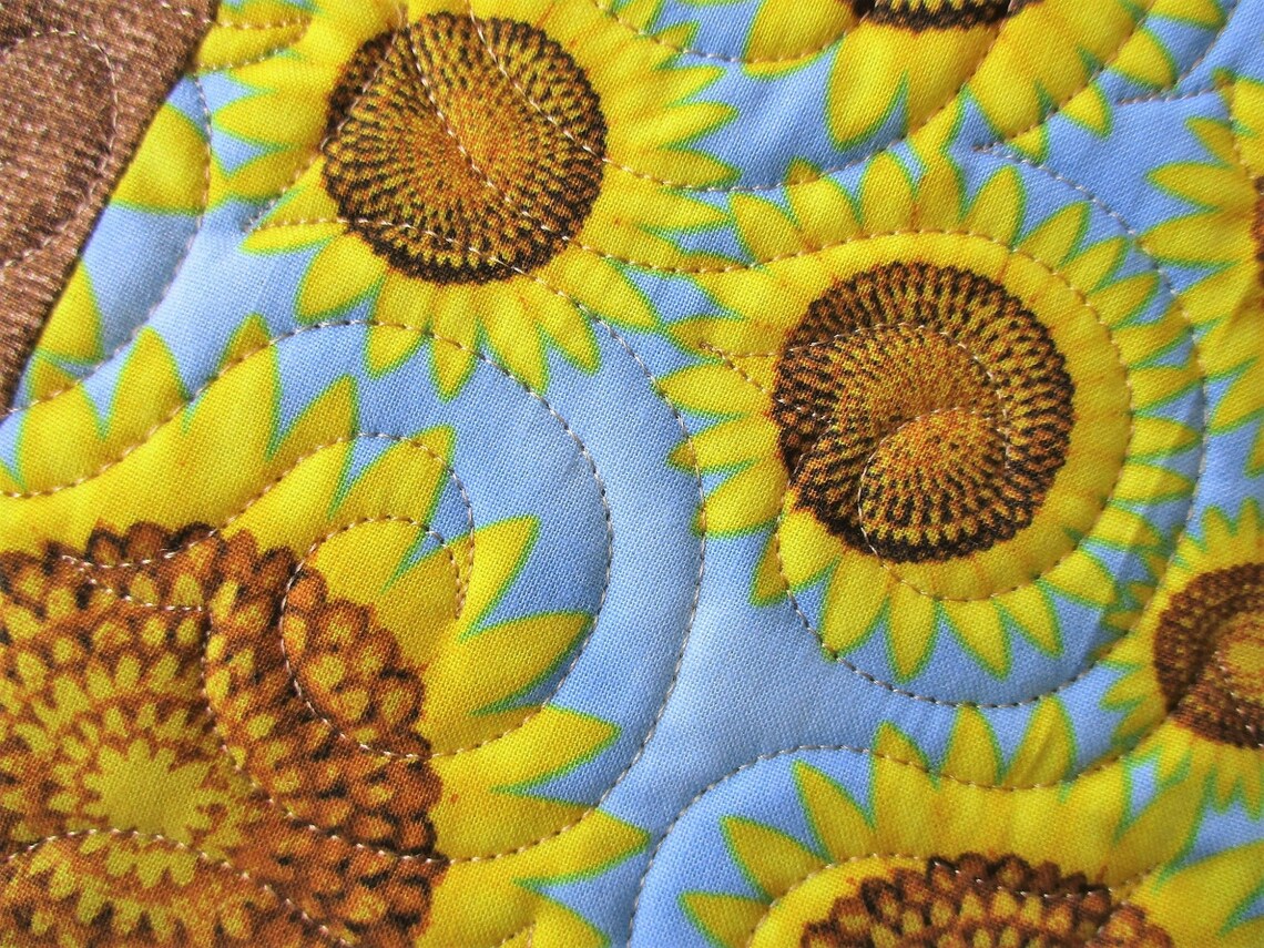Sunflower Placemats Quilted Placemats Large Reversible Etsy