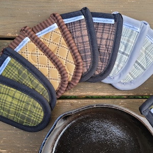 Funda de mango acolchada para sartén de hierro fundido, funda protectora para sartén pequeña, agarradera acolchada